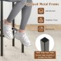Set of 4 Gray Bar Stool Set 26 Inch Bar Chair with Metal Legs and Footrest - Image 6