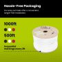trueCABLE Cat6 Direct Burial, 500ft, Waterproof, Outdoor Rated CMX, White, 23AWG Solid Bare Copper, 550MHz, PoE++ (4PPoE), ETL Listed, Unshielded UTP, Bulk Ethernet Cable - Image 5