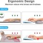 Keyboard Wrist Rest Memory Foam Ergonomic Mouse Pad with Computer Wrist Support Set with Non-Slip Rubber Base Coaster for Home, Office Easy Typing and Pain Relief - Pink Gold Marble - Image 2