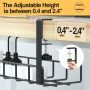 Under Desk Cable Management Box, Cinati Cable Management Box Wall Mounted, Metal Cord Organizer for Desk to Conceal Power Strips & Wire, Desk Cable Management Tray Cord Hider Box for Office, Home - Image 4