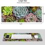 Green Succulent Plant Mouse Pad, Long Extended XL Mousepad Desk Pad, Large Rubber Mice Pads Stitched Edges, 31.5'' X 11.8'' - Image 2
