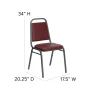 Flash Furniture Hercules Series Trapezoidal Vinyl Banquet Stacking Chairs, Set of 4, Brown Vinyl/Copper Vein Frame - Image 5