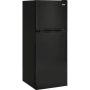 Haier - 24 in. Wide 9.8 Cu. Ft. Top-Freezer Refrigerator with Adjustable Spill-Proof Glass Shelves - Black - Image 2