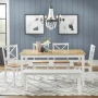 TMS Virginia Indoor Cross-Back Dining Chair, Set of 2, White/Natural - Image 5