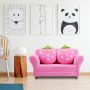 Kids Strawberry Armrest Chair Sofa with 2 Cute Strawberry Pillows - Image 3