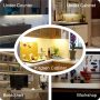 Under Cabinet Lighting Built-in Adjustable Cable, No Messy Wires! Dimmable Counter Lights with Memory Function 3 Panel LED Kitchen Lighting Bar 3000K Warm White USB Powered Under Cupboard Lighting - Image 4