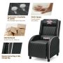 Massage Gaming Recliner Chair with Headrest and Adjustable Backrest for Home Theater - Image 4