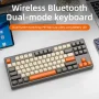 M87 Wireless Keyboard Gaming,87keys Dual Mode Bluetooth Keyboard with Rainbow-light RGB,PBT Ballcaps for Silent Office Gaming - Image 1