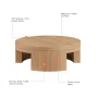 Beautiful Mod Round Coffee Table by Drew Barrymore, Warm Honey Finish - Image 4