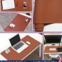 16 X 32 Inch Office Desk Pad Protector Waterproof PU Leather Desk Mat Blotters on Top of Desks Laptop Computer Gaming Keyboard Mouse Pad for Women Men Kids Girls Non-Slip Desk Writing Mat Cover White - Image 4