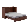 Hamilton Walnut Brown Wood Frame Queen Murphy Bed Chest with 6 in. Mattress, Storage and Built-in Charger - Image 5