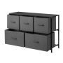 Mainstays  5 Drawer 40" Wide Fabric Storage Dresser for Bedroom, Grey - Image 5