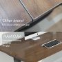 HAIAOJIA Height Adjustable Electric Standing Desk - 47 x 24 Inch Whole Piece Top Sit Stand Desk Computer Desk - Stand Up Desk for Home Office (Black Frame + Walnut Top) - Image 4