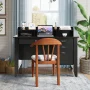 Costway Computer Desk PC Laptop Writing Table Workstation Student Study Furniture Black - Image 2