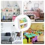 Kids Wooden Bookshelf Bookcase Children Toy Storage Cabinet Organizer - White - Image 4