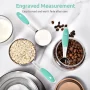U-Taste 18/8 Stainless Steel Measuring Cups and Spoons Set: 12-Piece Metal Stacking Measure Set for Baking Cooking with Strengthened Welds (Aqua Sky) - Image 4