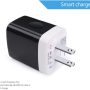 Wall Charger Plug, USB Plug Wall Outlet, 3 MultiPort Charger Station Cube | USBA Box Charger Outlet Base Brick Block Replacement for iPhone, iPad, and iWatch Charger Plug (Black) - Image 6