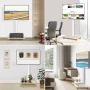RTVR Modern Rolling TV Stand for 32 to 70 inch Screens, White Floor Portable TV Stand with Wooden Base - Image 6