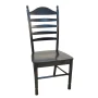 Whitman Antique Black Wood Dining Chair - Image 3