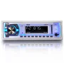 PYLE PLMRB29W - Marine Bluetooth Stereo Radio - 12v Single DIN Style Boat In dash Radio Receiver System with Built-in Mic, Digital LCD, RCA, MP3, USB, SD, AM FM Radio - Remote Control -(White) - Image 4
