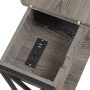 Convenience Concepts Tucson Flip Top End Table with Charging Station 23.75" - Weathered Gray/Black - Image 5