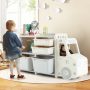 Toddler Truck Storage Organizer with Plastic Bins - Image 1