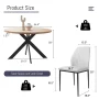 Kiayanna 46.4" Round Table Metal Legs Dining Table Set with 4 Dining Chairs - Image 5