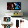 MHL USB-C Type C to HDMI USB A HD TV Cable Adapter For Android Phones Tablet RED - Image 2