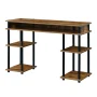 Convenience Concepts Designs2Go 30" Tall No Tools Student Desk w/ Shelves, Barnwood/Black, All Ages - Image 3