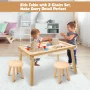 Sweet Time Toddler Sensory Table Chairs, Wood Kids Activity Table with Storage Play Study Furniture - Image 2