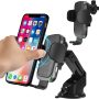Wireless Car Charger Luxmo Qi 10W Fast Charging Auto-Clamping Car Air Vent Holder Car Phone Holder Mount for iPhone12/12 Pro/11/11Pro/11ProMax/XSMax/XS/X/8/8+ Samsung S20/S10/S10+/S9/S9+/S8/S8+/Note - Image 1