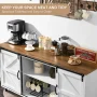 Catrimown Farmhouse Coffee Bar Cabinet, 58'' Kitchen Buffet Sideboard Storage Cabinet with Adjustable Shelves, White - Image 3