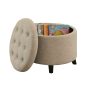 Convenience Concepts Designs4Comfort Round Ottoman - Image 5