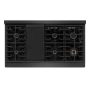 ZLINE - 48 in. Wide 8 Burner Autograph Paramount Gas Rangetop in Black Satin Stainless Steel with Gold Accents (SRTBSZ-48-G) - Black Satin Stainless Steel - Image 2