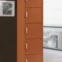 Hodedah 5-Shelf, 5-Door Multipurpose Cabinet, Cherry - Image 4