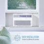Keystone - 1,000 Sq. Ft. 18,000 BTU 230V Window Mounted Inverter Air Conditioner with Remote Control - White - Image 3