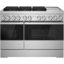 JennAir - 48 in. Wide 6 Burner NOIR 6.3 Cu. Ft. Self-Cleaning Freestanding Dual Fuel Convection Range - Stainless Steel - Image 1