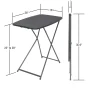 Mainstays 26" Adjustable Height Personal Folding Table, Black - Image 6