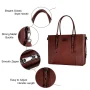Mosiso Women's Briefcase PU Leather 15.6 inch Laptop Tote Bag Shoulder Handbag fits 13 15 inch Macbook - Image 4