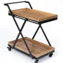 Better Homes & Gardens Entertainment Cart, Wood and Black - Image 5