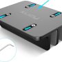 Kuzy Vertical Laptop Stand Holder Adjustable Double Vertical Laptop Holder Desk Stand for MacBook Pro Vertical Stand, MacBook Stand Vertical MacBook Stand, Closed Mac Vertical Stand Rack, Black - Image 2