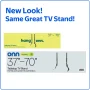onn Tabletop TV Stand for 37" to 70" TVs, Holds up to 110 lbs, Black- Metal Legs for Tabletop - Image 3