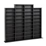 Black 4-Column Tall Cabinet, Storage Cabinet, CD Storage Cabinet, DVD Storage Cabinet with 14-Adjustable Shelves - Image 5