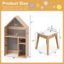 2-in-1 Kids House-Shaped Table and Chair Set - Image 4