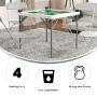 Flash Furniture Silas 34.5" Square Folding Card Table with Felt Surface and Cup Holders, White/Green - Image 4