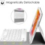 Fintie Keyboard Case for iPad 9th / 8th / 7th Generation (2021/2020/2019) 10.2 Inch, Soft TPU Back Stand Cover with Pencil Holder, Magnetically Detachable Wireless Bluetooth Keyboard, Marble White - Image 2