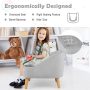 Soft Velvet Upholstered Kids Sofa Chair with Ottoman - Image 6