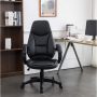 Executive Office Chair PU Leather High-Back Ergonomic Office Chair, Blue, High back with Armrest Pad - Image 4
