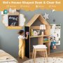 2-in-1 Kids House-Shaped Table and Chair Set - Image 5