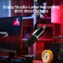 HyperX - FlipCast Wired Cardioid USB Dynamic Microphone - Black - Image 4